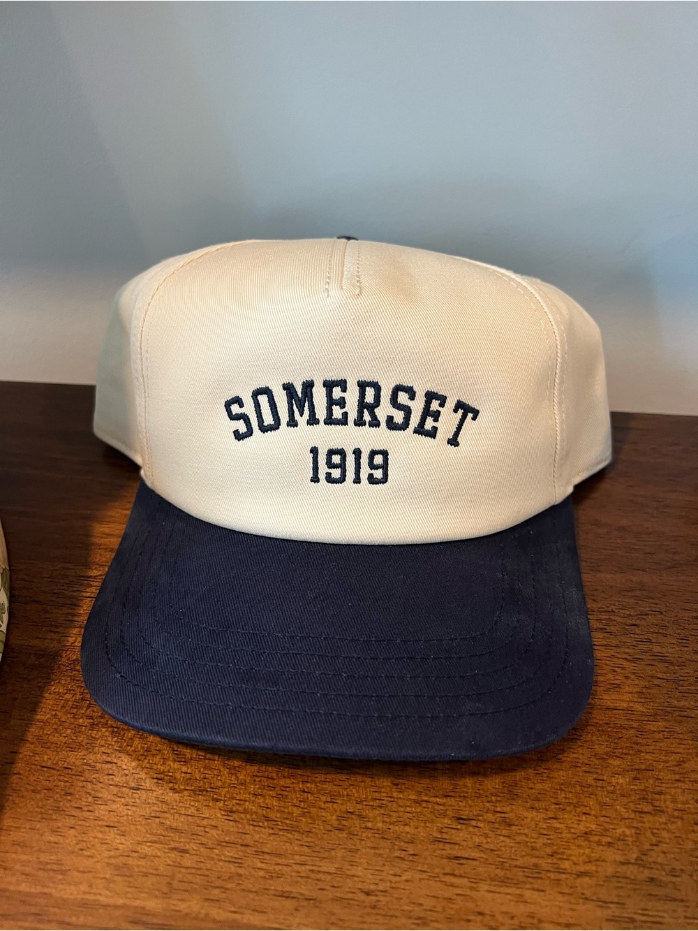 Somerset Two-Tone Baseball Cap - Cream & Navy